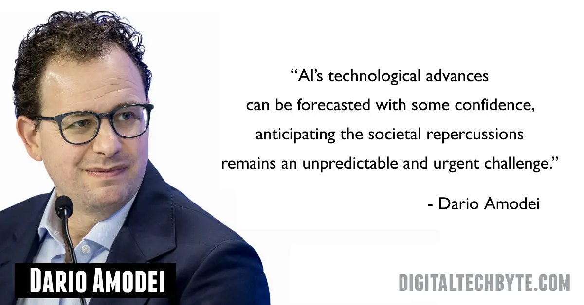 Dario Amodei Highlights the Challenge of Predicting AI’s Societal Impact Over Its Technical Evolution